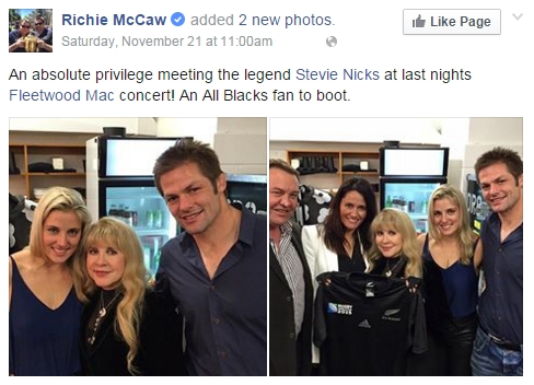 Richie McCaw Facebook status