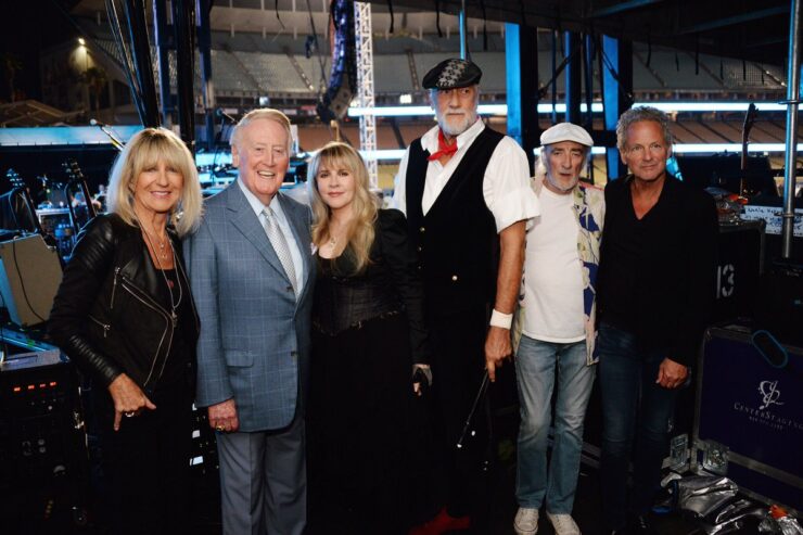 Vin Scully with Fleetwood Mac.