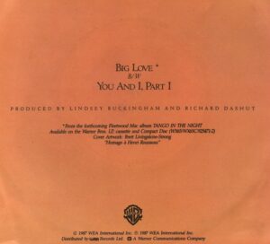 Fleetwood Mac, Big Love, You and I Part I, Tango in the Night, 1987