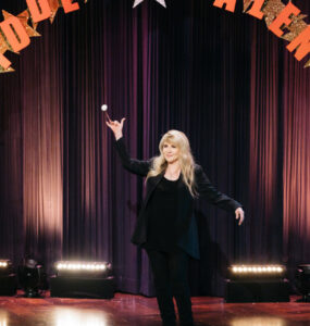 Stevie Nicks, The Late Late Show with James Corden, baton twirling, March 1, 2017