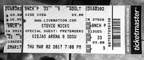 Stevie Nicks, 24 Karat Gold Tour, Viejas Arena at Aztec Bowl, San Diego State University, March 2, 2017