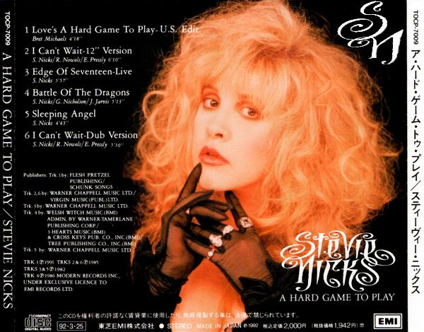 Stevie Nicks A Hard Game to Play 1992 EP
