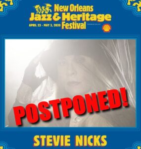 Stevie Nicks will be performing at the New Orleans Jazz & Heritage Festival in New Orleans