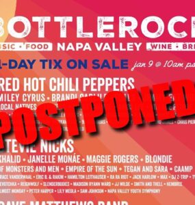Bottlerock Festival Stevie Nicks postponed
