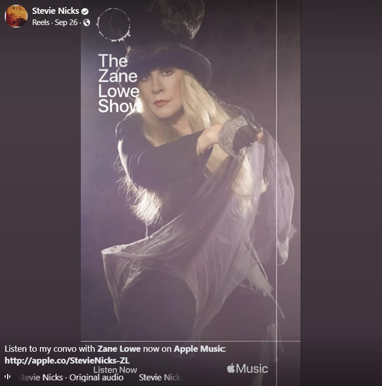 Stevie Nicks on Zane Lowe Show 