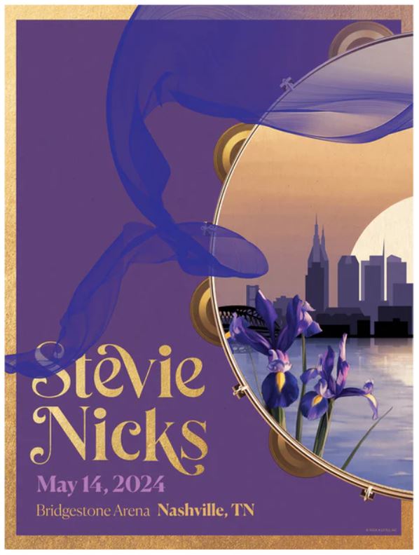 Stevie Nicks foil print by Freya Betts